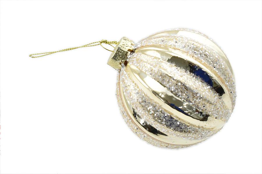 PALLA DI NATALE IN VETRO 8CM D27 ORO ART.6647223 PALLA DI NATALE IN VETRO 8CM D27 ORO ART.6647223