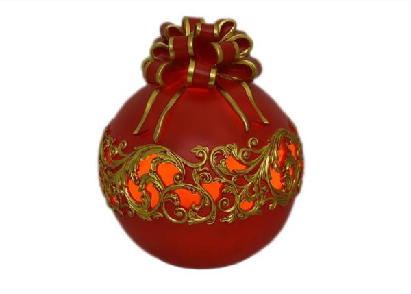 SFERA C/LED 21.5X21.5X25CM ROSSO ART.2953452