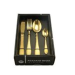SET POSATE ACCIAIO 24 PEZZI M.B923 ORO ART.6521047