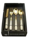 SET POSATE ACC.24PZ M.B927 ORO/BIANCO ART.6521065
