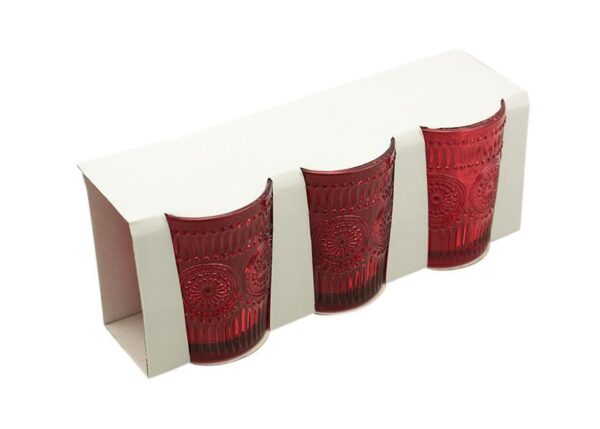 BICCHIERI ROSSI SET 3 10 CM ART.4065099