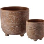 CACHEPOT IRINGA BEIGE GRANDE D 26 100803 - DIAM25,5XH24 ART.100805
