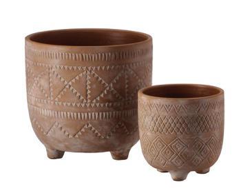 CACHEPOT IRINGA BEIGE GRANDE D 26 100803 - DIAM25,5XH24 ART.100805