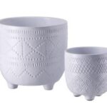 CACHEPOT IRINGA BIANCO PICCOLO DIAM16,5XH16 100806 - ART.100807