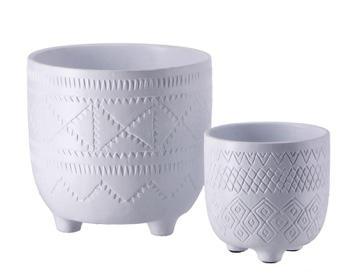CACHEPOT IRINGA BIANCO PICCOLO DIAM16,5XH16 100806 - ART.100807