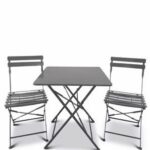 SET TAVOLO QUADRATO + 2 SEDIE GRIGIO FERRO ART.101647