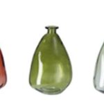 VASO VETRO ASS. 3COL. CM13,5X10,5XH20 ART.102344