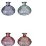 VASO VETRO ASS. 4COL DIAM14XH12,5 ART.102355
