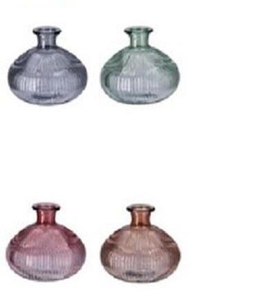 VASO VETRO ASS. 4COL DIAM14XH12,5 ART.102355