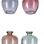 VASO VETRO ASS. 4COL DIAM14,5XH16 ART.102359