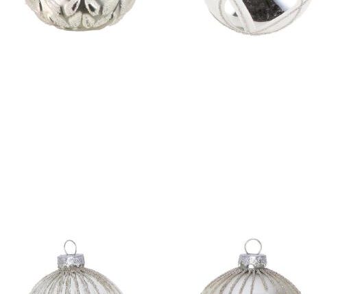 PALLA VETRO 8 CM SILVER ART.105752