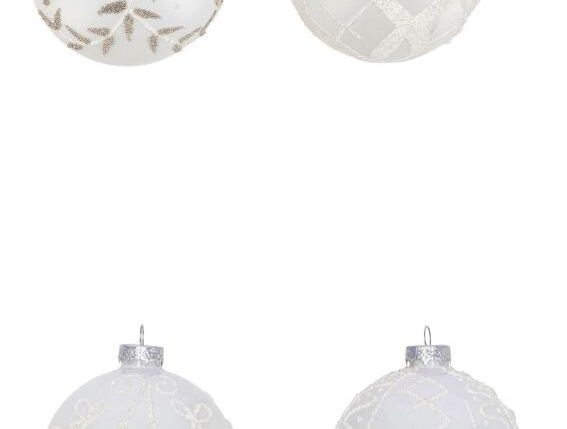 PALLA VETRO 8 CM BIANCO ART.105757