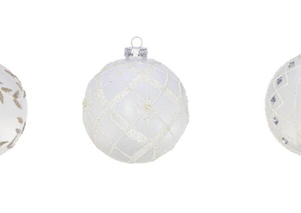 PALLA VETRO 10 CM BIANCO ART.105758