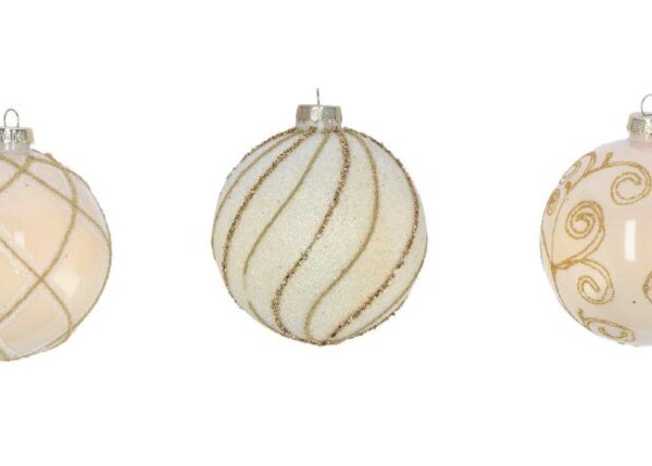 PALLA VETRO 10 CM ORO BIANCO ART.105762