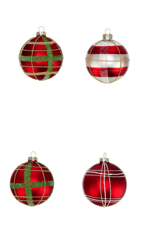 PALLA VETRO 8 CM TARTAN A4 DEC.ART.105807 PALLA VETRO 8 CM TARTAN A4 DEC.ART.105807