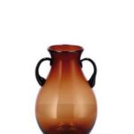 VASO VETRO NIHAD AMBRA DIAM21XH31 ART.109081