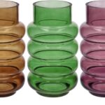 VASO VETRO JOELS ASS3COL D14,5XH24 ART.112535