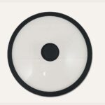 COPERCHIO VETRO CM.16/18/20 C/GUARNIZIONE NERO ART.56028