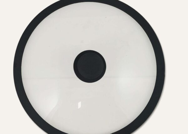 COPERCHIO VETRO CM.16/18/20 C/GUARNIZIONE NERO ART.56028