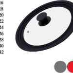 COPERCHIO VETRO CM.22/24/26 C/GUARNIZIONE NERO ART.56029