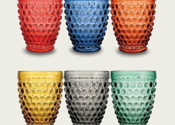 BICCHIERI S/6 C/BLOSSOM COL.ASS. 27ML ART.80236