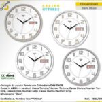 OROLOGIO PARETE ABS TOND D.30 KAL. Q. BIANCO - 4 C.ASS ART.1822/00