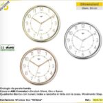 OROLOGIO PARETE D.30CM CROMATO - Q.B.CO - 3 C.ASS ART.1829/20