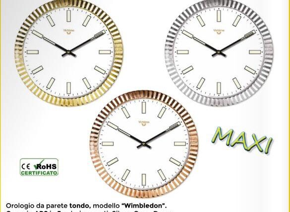 OROLOGIO PARETE D.40 MOD.WIMBLEDON CROMATO 3 C.ASS. ART.1838/00