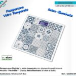 BILANCIA LCD P.P. VETRO TEMP. VINTAGE BLUE COLOR ART.S22310/07