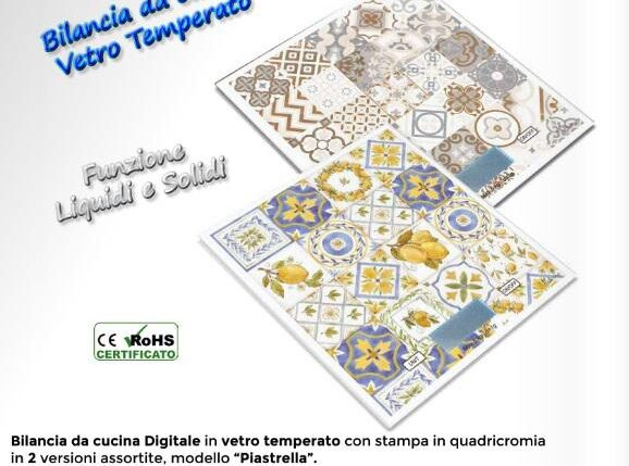BILANCIA CUCINA LCD VETRO TEMP.VINTAGE 2 COL.ASS. ART.S22311/21