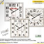 OROLOGIO PARETE LEG.QUADRO 58X58 CM VINTAGE9 - 3 Q. ASS. ART.1141/11