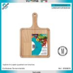TAGLIERE LEGNO QUADRO C/MANICO 34.5X24.5X1CM ART.S13058/10