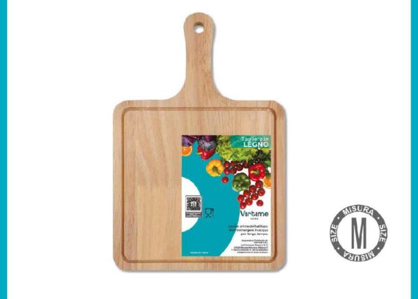 TAGLIERE LEGNO QUADRO C/MANICO 34.5X24.5X1CM ART.S13058/10