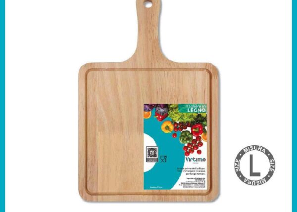 TAGLIERE LEGNO QUADRO C/MANICO 39.5X29.5X1CM ART.S13058/20