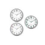 OROLOGIO PARETE ABS D.25.4CM CHROME - 3 COL. ASS ART.1854/00