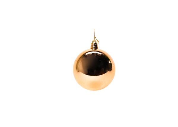 PALLA DI NATALE PLASTICA 15CM ORO LUCIDE ART.02111