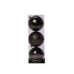 PALLE DI NATALE PLASTICA 10CM PZ.3 ASS. VERDE LUCIDE E OPACHE ART.02593