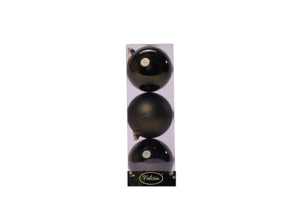 PALLE DI NATALE PLASTICA 10CM PZ.3 ASS. VERDE LUCIDE E OPACHE ART.02593