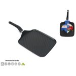 GRIGLIA QUADR. CM27 ANTIADERENTE PRAGA ROSSO MAGEFESA