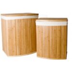 PORTABIANCHERIA BAMBU C/TESSUTO 45X35X52CM