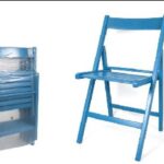 SEDIA PIEGHEVOLE LEGNO CELESTE