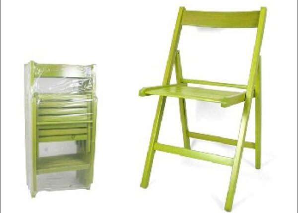 SEDIA PIEGHEVOLE IN LEGNO VERDE