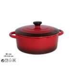CASSERUOLA CERAMICA CON COPERCHIO 650ML ROSSO