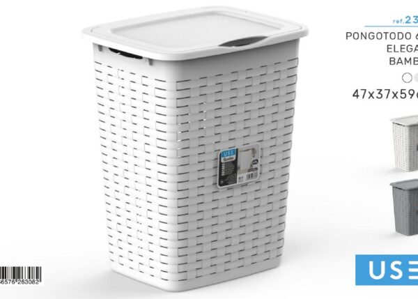 PORTABIANCHERIA ELEGANT 60L COL. ASS. 47X37X59CM ART.2308