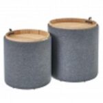 POUF BAULE MDF GRIGIO GRANDE ART.803880