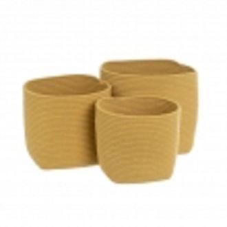 CESTA CORDA SIENA QUADRATO GRANDE GIALLO ART.804116