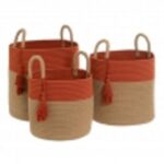 CESTA CORDA NATURALE-TILE MEDIA ROSSA ART.804267