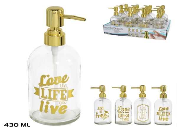 DOSATORE SAPONE LOVE & FREE ORO 430ML 4 ASS.