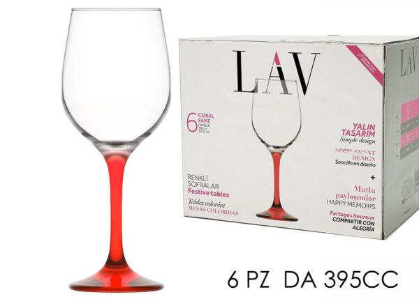 SET 6 CALICI 395CC GAMBO ROSSO ART.680283