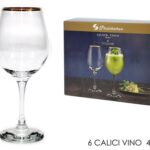 SET 6 CALICI AMBER GOLDEN VINO 46 CL ART.950935